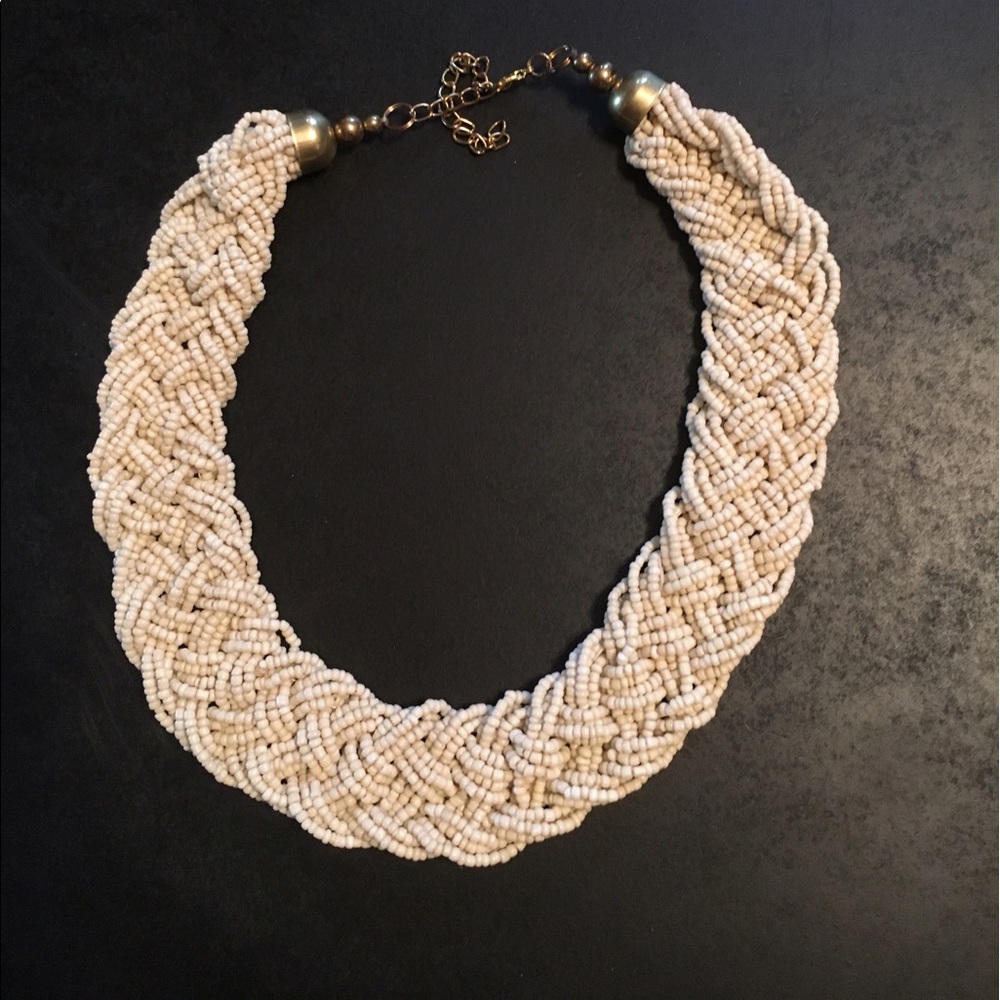 Braided bead choker.
