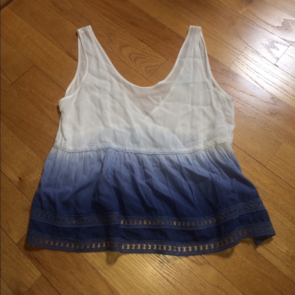 Forever 21 flowy ombré open back tank (Large)