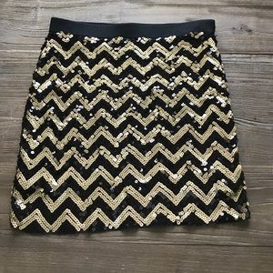 Michael Kors sequin chevron mini skirt- S
