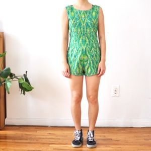 Snakeskin print romper