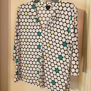 Worthington shirt w/ v neck & 3/4 length sleeves