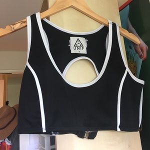 Unif sport bra with embroidered back