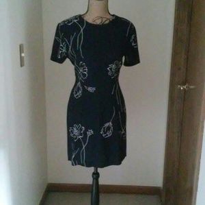 Dress by Helen Blake, Navy & White, Size 3/4