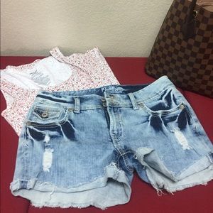 Distressed Jean Shorts
