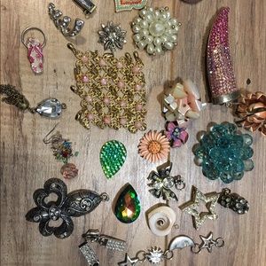 Broken Vintage jewelry supplies embellishments