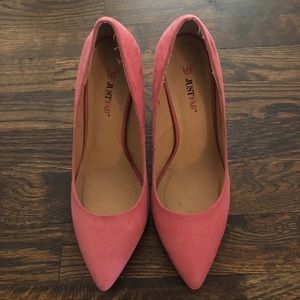 Pink Suede Pumps