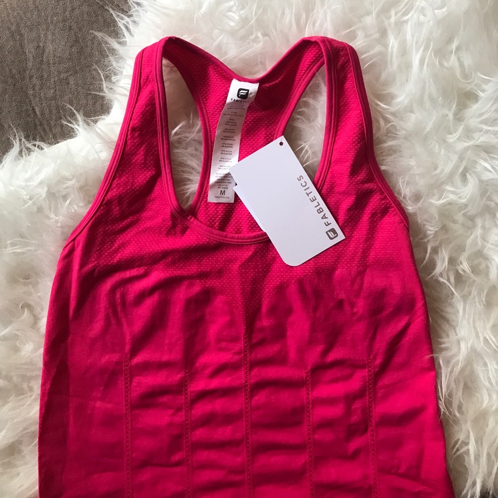Fabletics pink tank workout top
