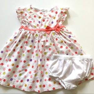 First impressions polka dot dress