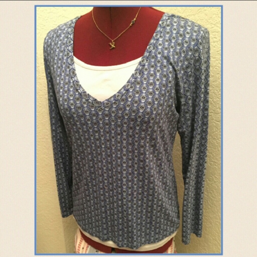 Christian Lacroix Blue Patterned Top