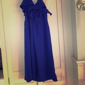Blue halter dress