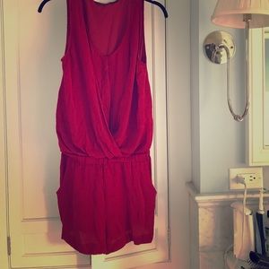 Red short romper