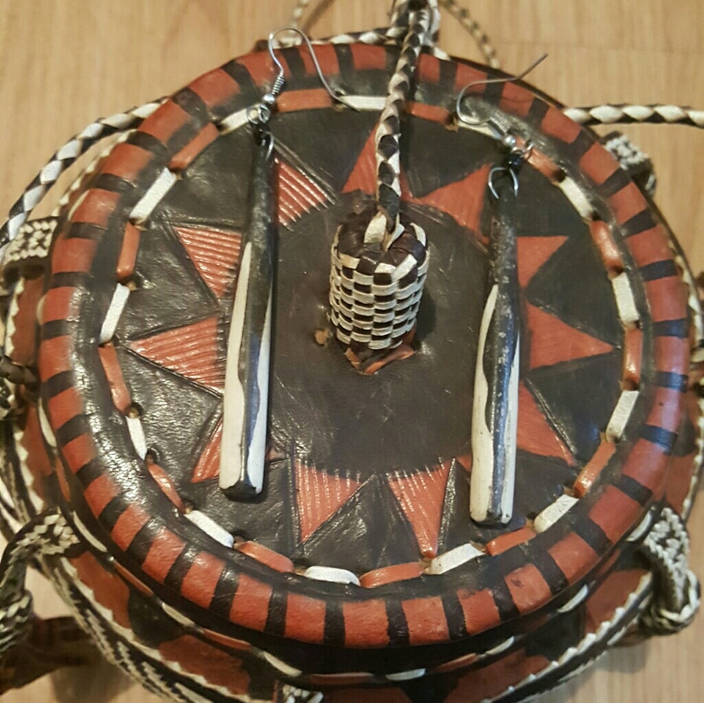 Traditional African printed earrings