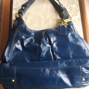 Coach Maggie Blue Patten Leather