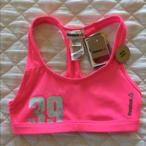 NWT Reebok Avon 39 Sports Bra - Hot Pink