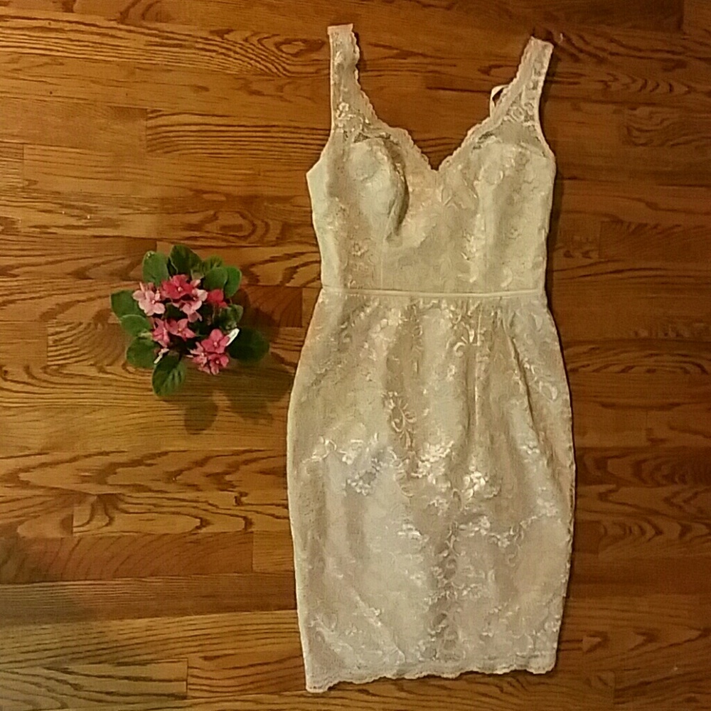 Gold bridesmaid wedding dress