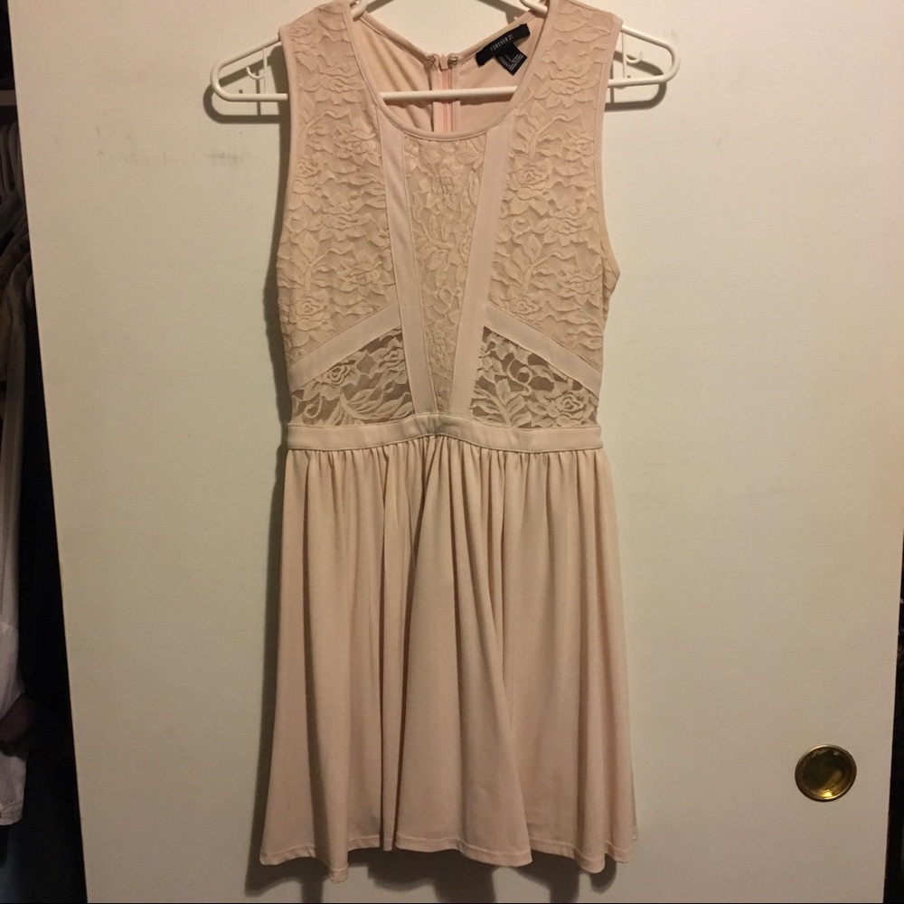 Forever 21 pale pink lace dress