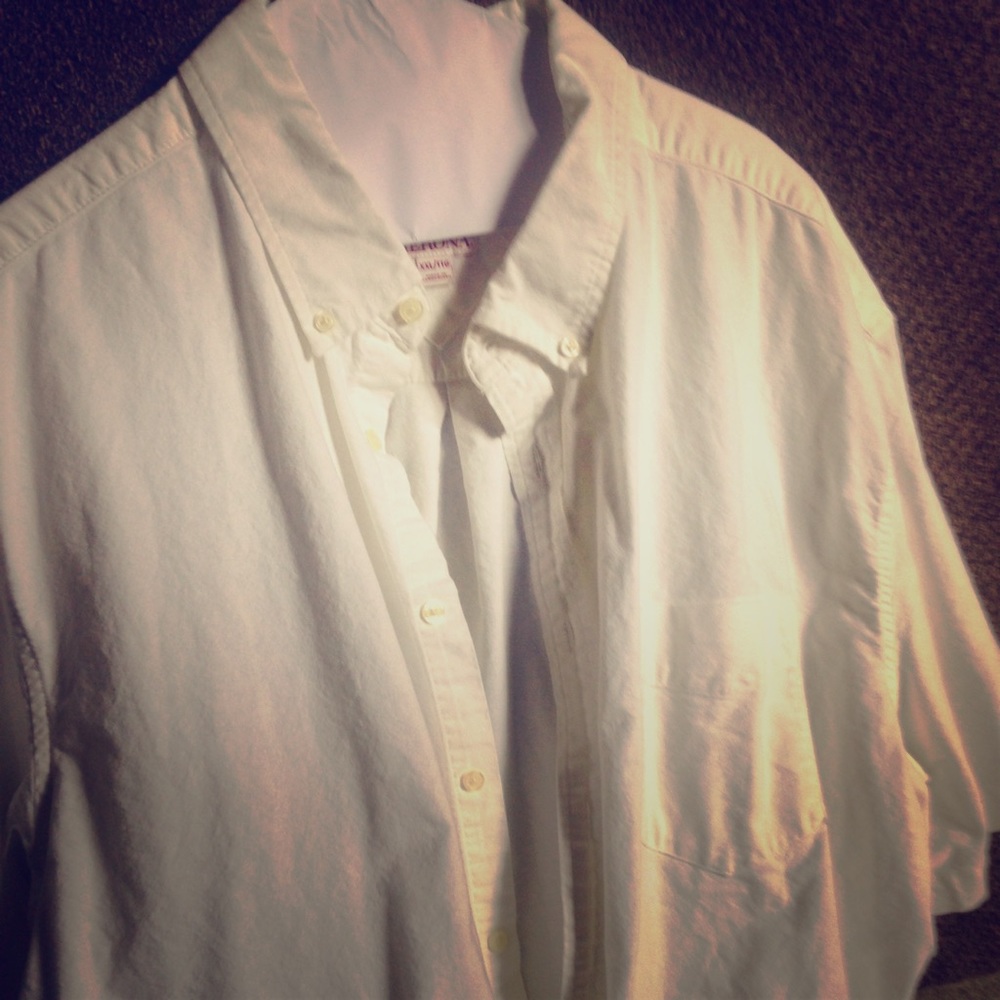 Short sleeve white Merona casual men's shirt. XXL