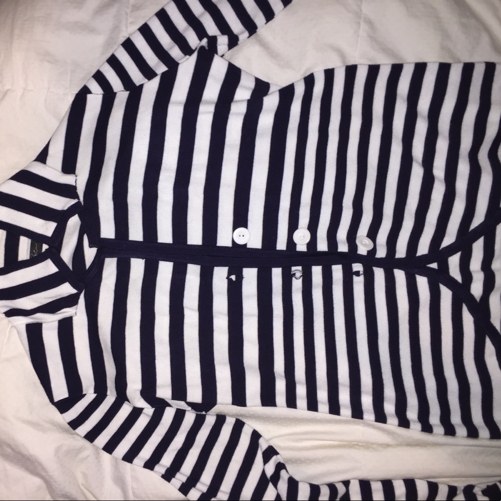 Black and white button down cardigan