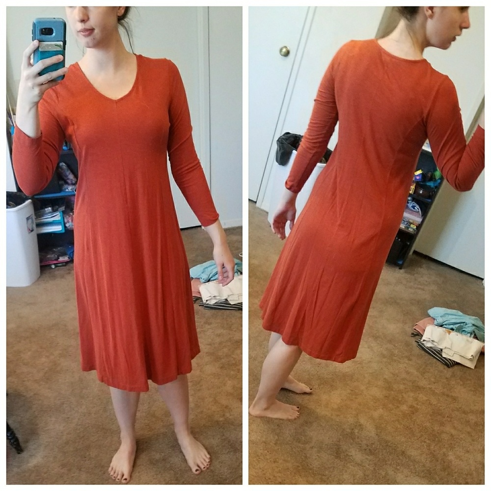 Orange Midi Dress