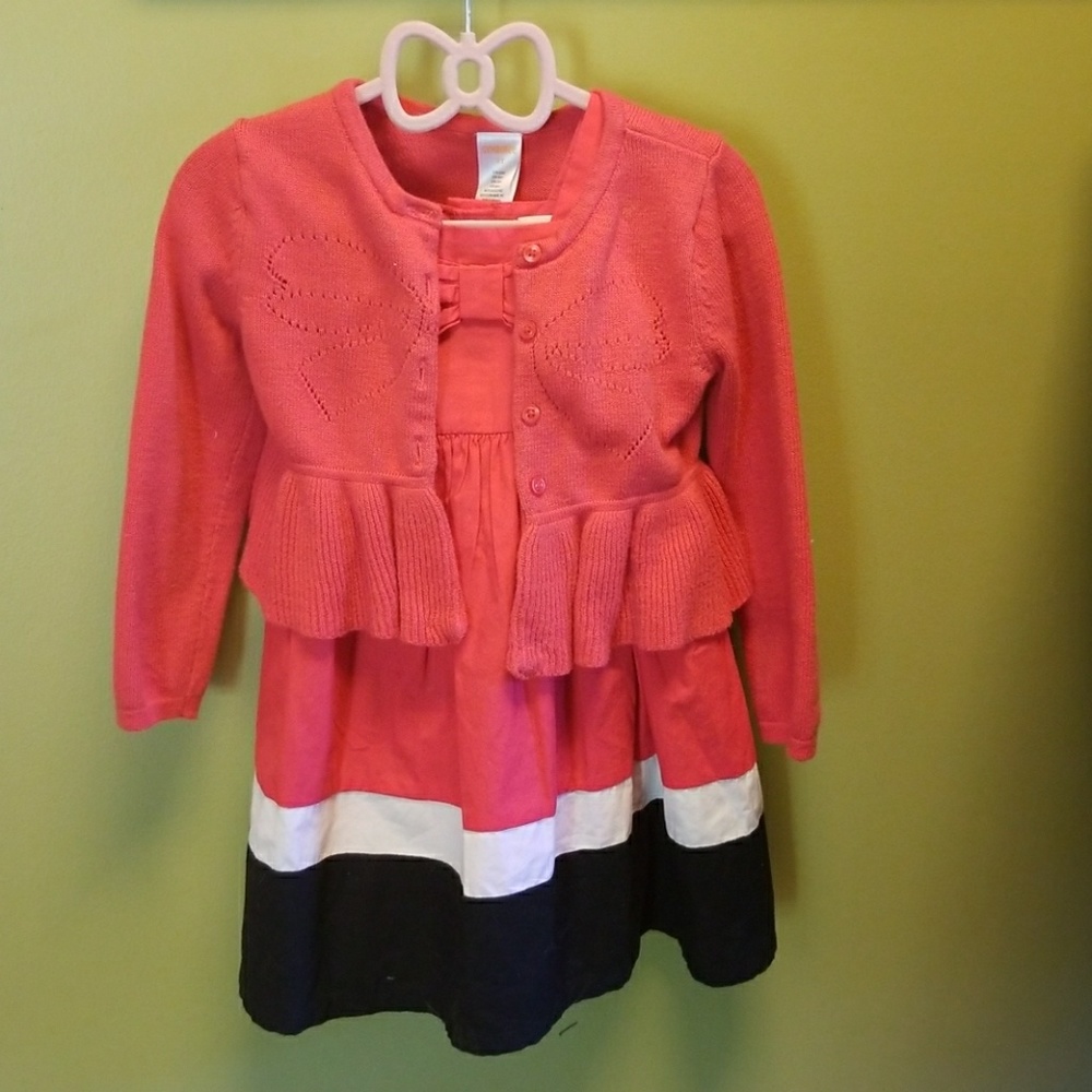 Dress with matching cardigan