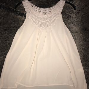 CREAM LACE TANK TOP