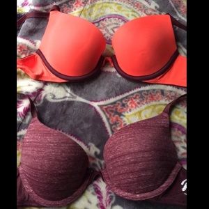 TWO VICTORIA'S SECRET PINK BRAS