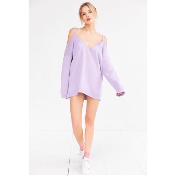 UO Kimchi Blue Kia Cold Shoulder Sweater Top - Picture 2 of 8