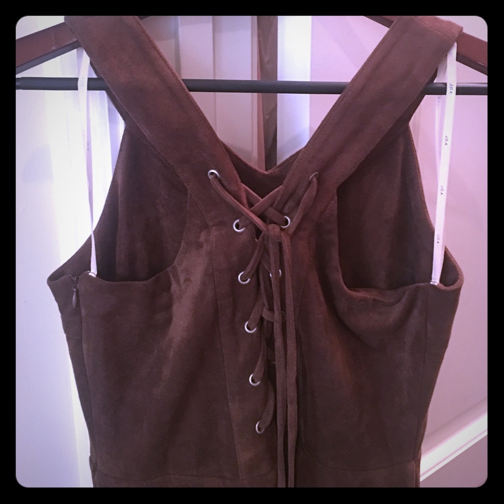 Free people ladies brown suede fringe dress