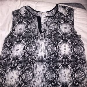 printed tank top blouse