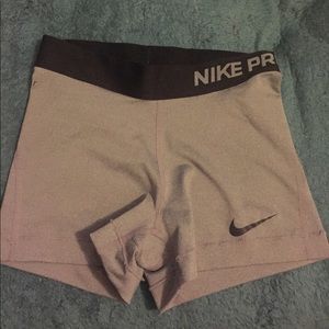 Grey Nike Pro Shorts