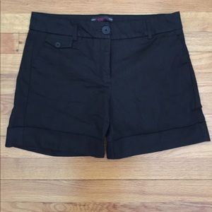 Black cuffed shorts. Size 10. NWOT
