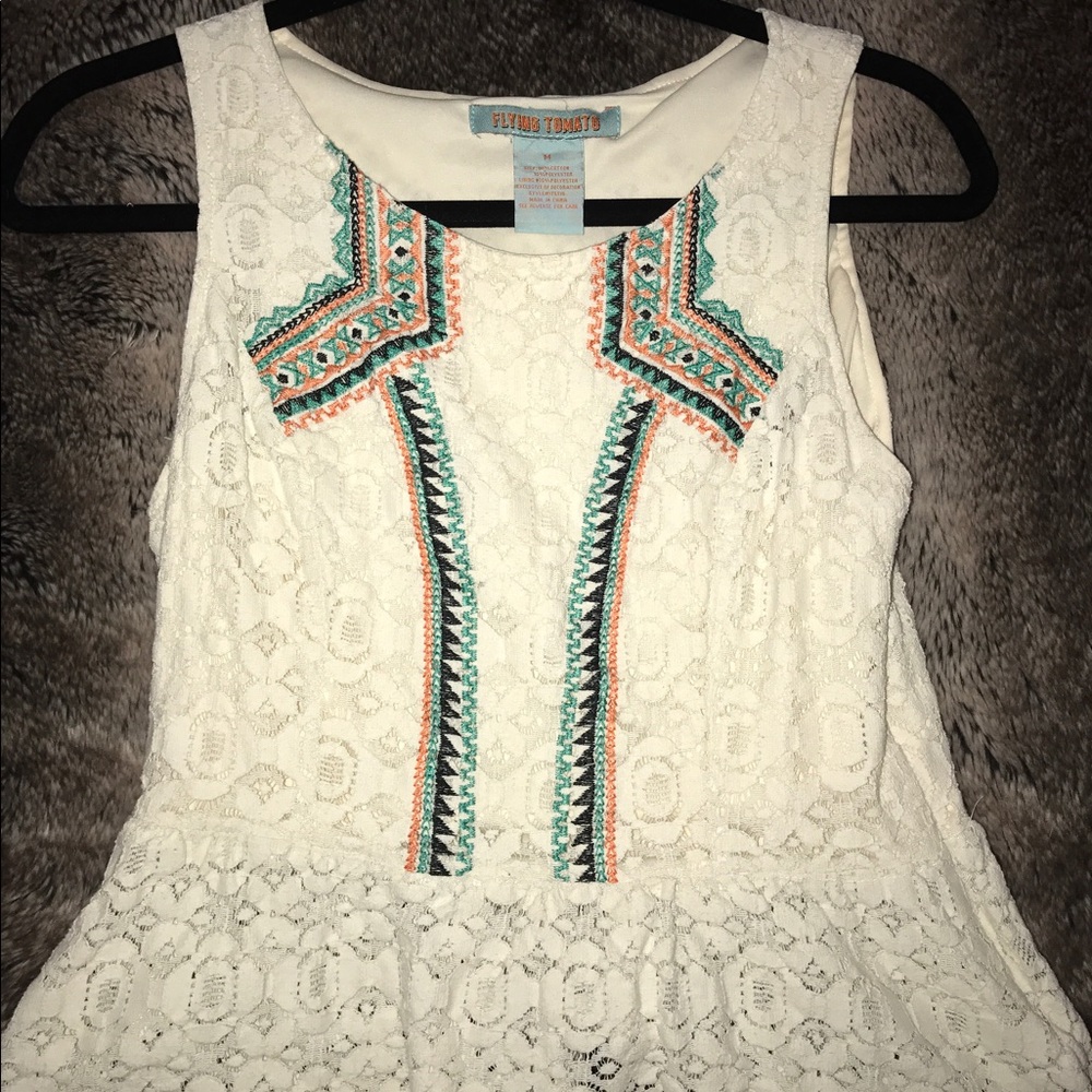 CREAM PEPLUM TANK TOP