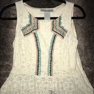 CREAM PEPLUM TANK TOP