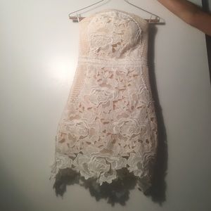 Strapless overlay dress