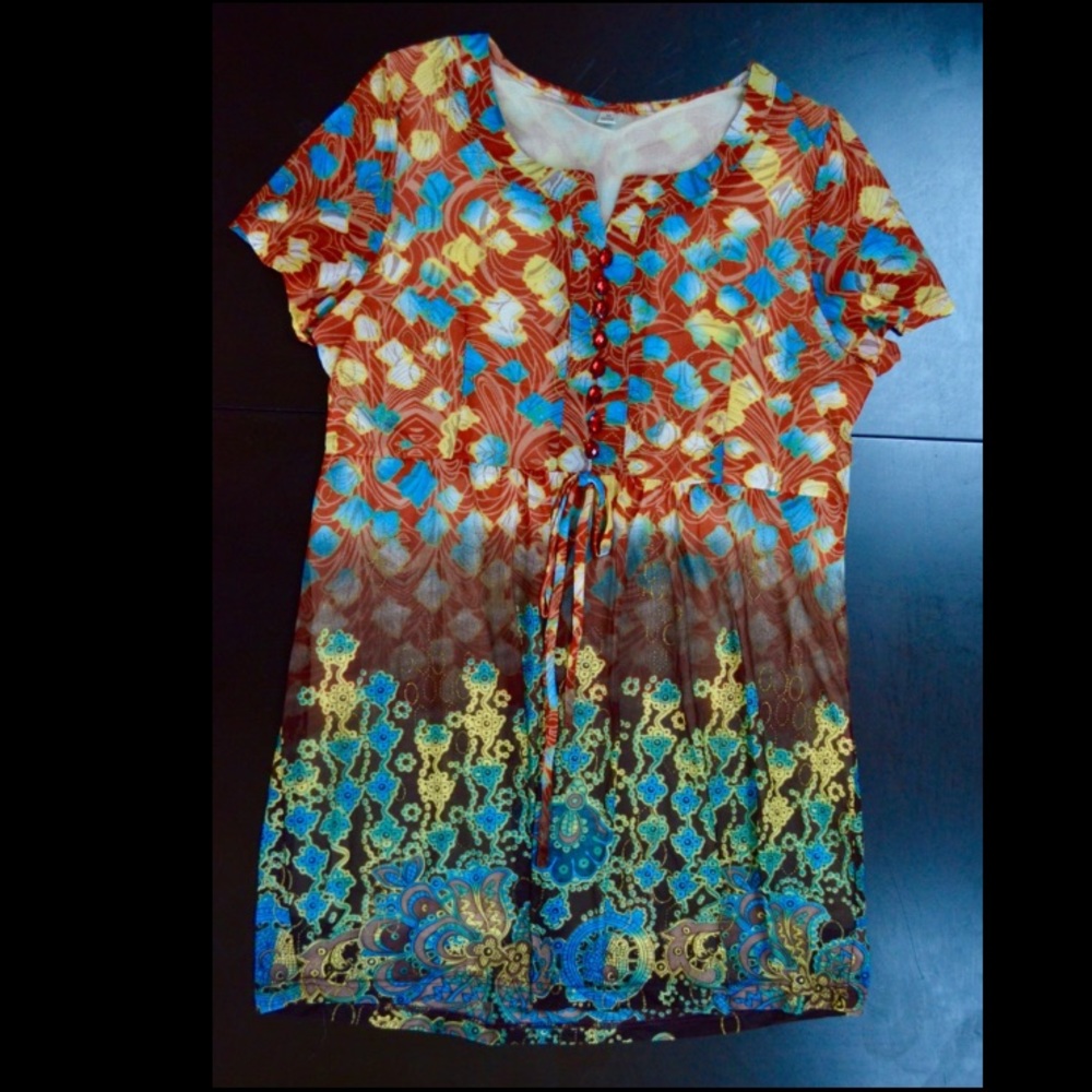 Vibrant Multicolored Summer Tunic