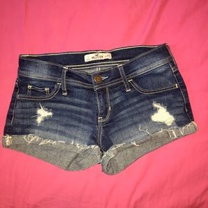 Hollister dark denim shorts