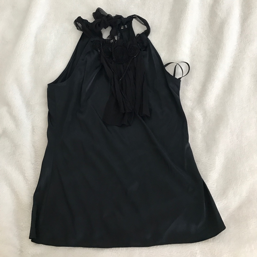 Black NWOT Silk Elie Tahari Sleeveless Blouse