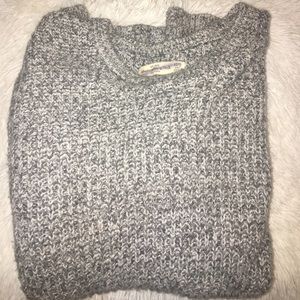 A&F Gray Oversized Knit Sweater