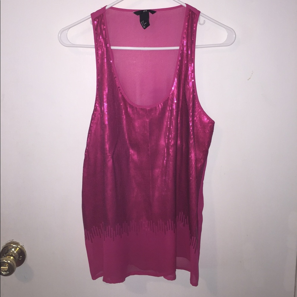 Fuchsia Sequin Tank