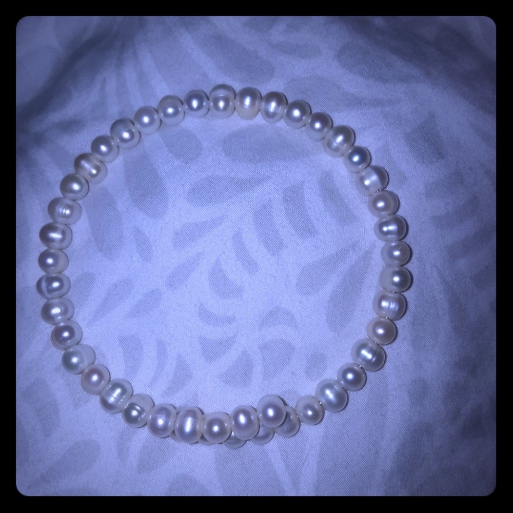 Faux pearl wrap bracelet