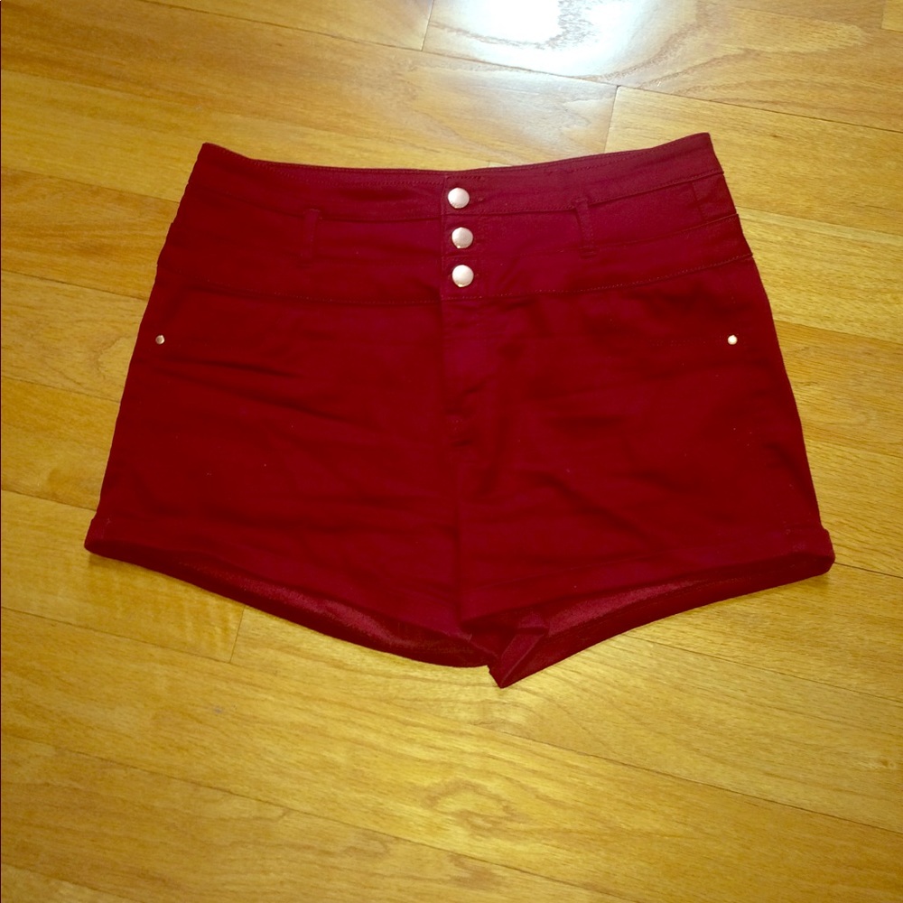 Charlotte Russe high waisted red shorts (size 12)