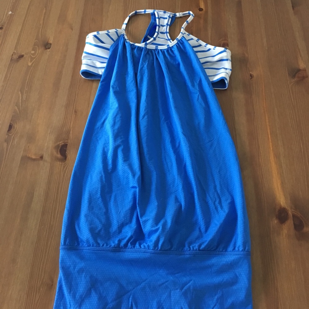 Blue and white LuLu top
