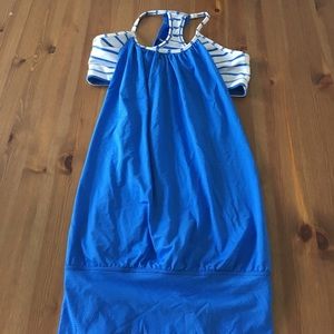 Blue and white LuLu top