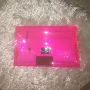 BCBG pink clutch