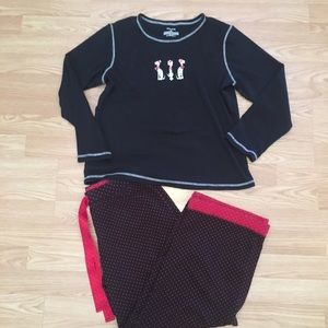 Sleep sense black and red PJs