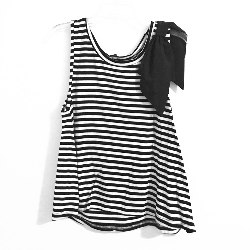 Bundled black and white tops