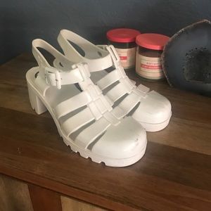 White juju jelly shoes