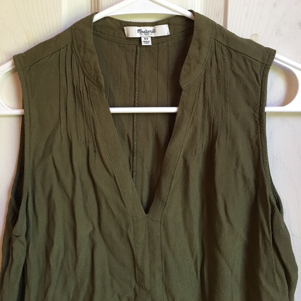 Madewell tunic tank xs green fairsky - Picture 4 of 4