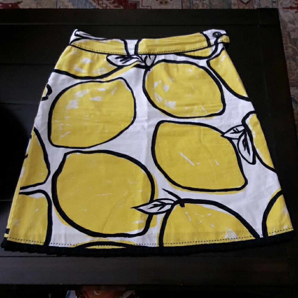 Lemon print summer skirt