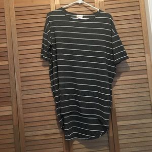 LuLaRoe Irma XXS gray and white stripes